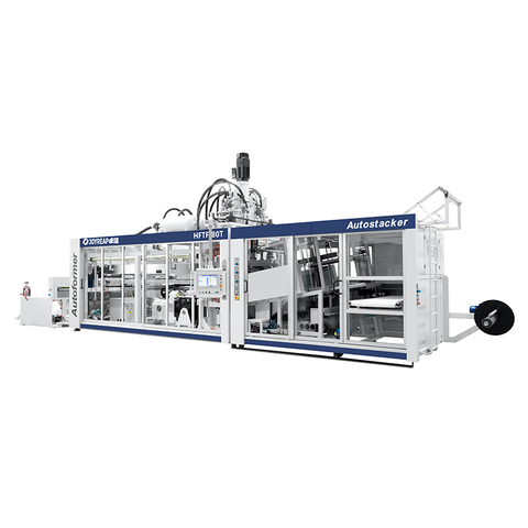 Máquina de copo com design inclinável HFTF 80T para embalagens de alimentos